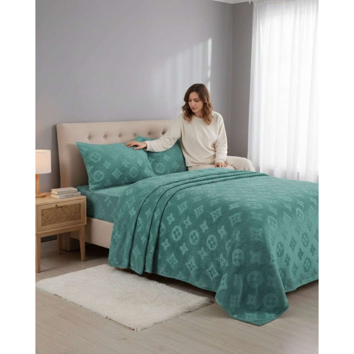 GENERICO - Sabanas Plaza y media de Polar Plush Invierno y Suavidad Premium