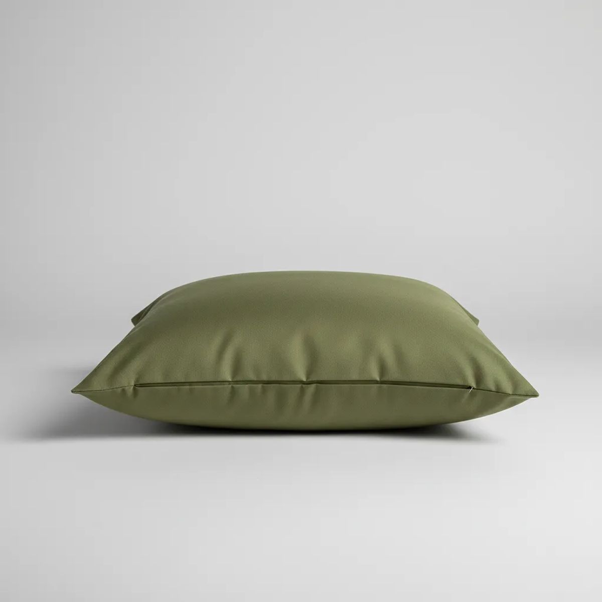 GENERICO - Funda De Cojín 45x45cm Verde Oliva Intenso Para Sofas Y Camas Negro Lisa