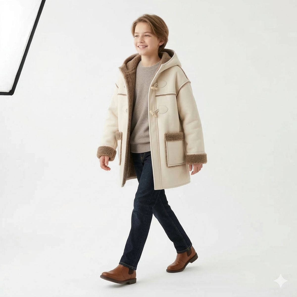 KIBOU - Chaqueta Niño Invierno Forrada Chiporro Abrigo Cálido