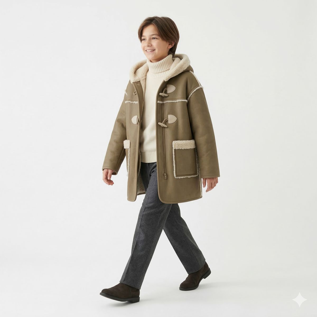 KIBOU - Chaqueta Niño Invierno Forrada Chiporro Abrigo Cálido