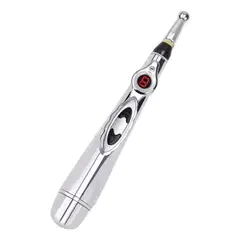 GENERICO - Lápiz Acupuntura Meridian Massage Pen Eléctrico 3 Cabezales