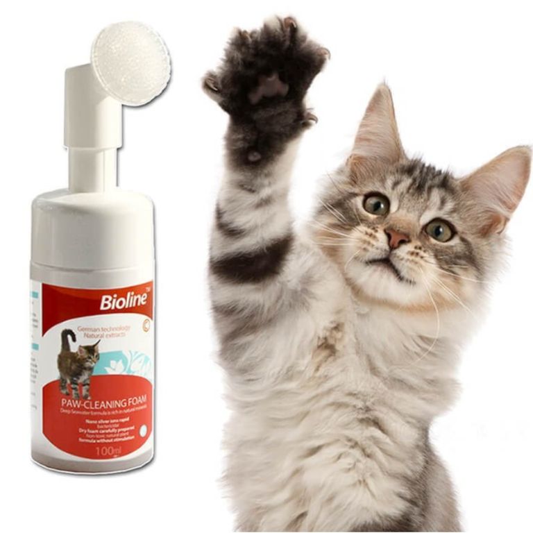 Espuma Limpia Patas Con Cepillo Mascotas Perro Gato 100ml