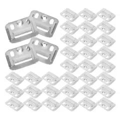 ATURE - 100 Pcs Clips Montaje De Placa De Pared De Acero Inoxidable Plateado