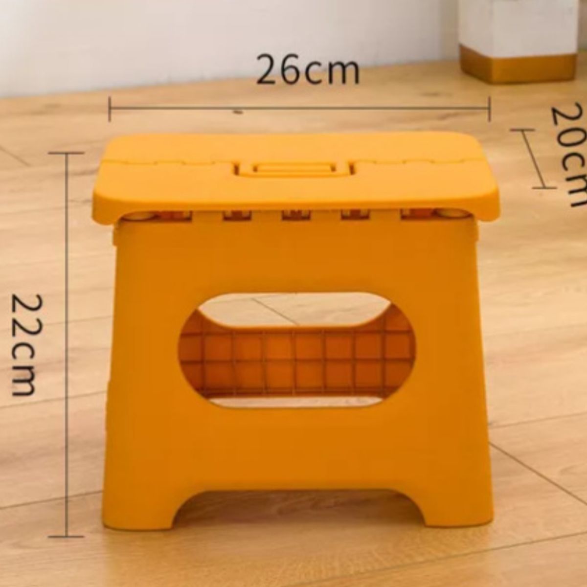 ATURE - Taburete Portátil Piso Escalón Plegable Amarillo Amarillo