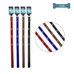 GENERICO - Collar PU con tachuelas de hueso Color Aleatorio 15mm 12pcs