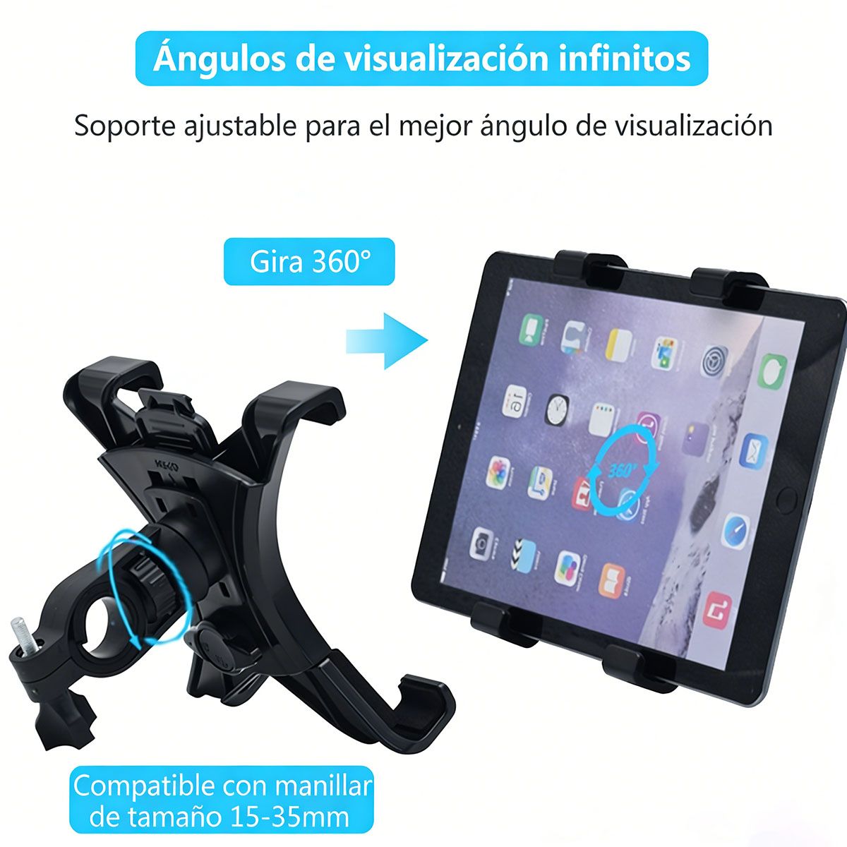 MOONCORE - Base De Soporte De Micrófono Para iPad Y Tabletas - Negro