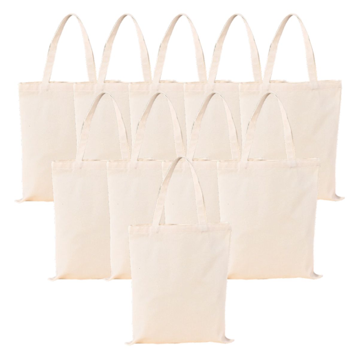 ATURE - Lote De 10 Bolsas De Lienzo Sin Estampado 35x40cm Color Como Imagen