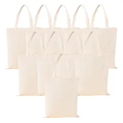 ATURE - Lote De 10 Bolsas De Lienzo Sin Estampado 35x40cm Color Como Imagen
