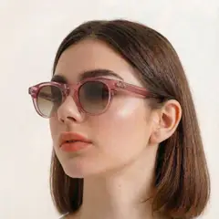 ATLANTIS - Gafas Lentes De Sol De Acetato Mujer Retro Rosadas Redondas Polarizadas