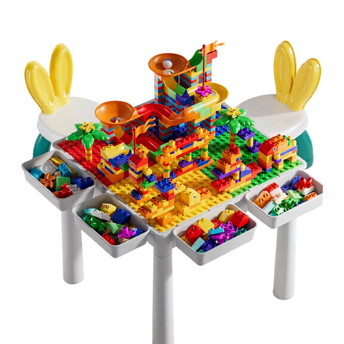 KINDA NICE - 410 Piezas:juego Para Armar Mesa Y Sillas,juguete Para Niños Como Se Muestra En La Imagen