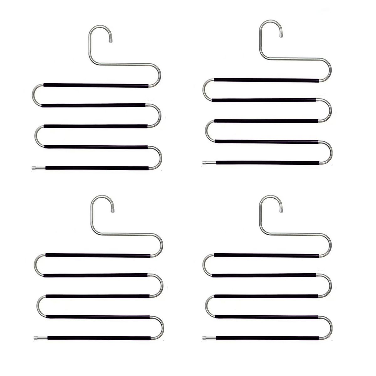 WELDMON - 4PCS Percha Para Pantalones Antideslizante Cinco Capas