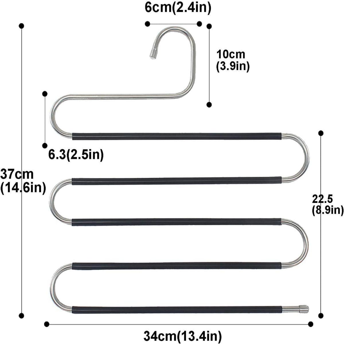WELDMON - 4PCS Percha Para Pantalones Antideslizante Cinco Capas