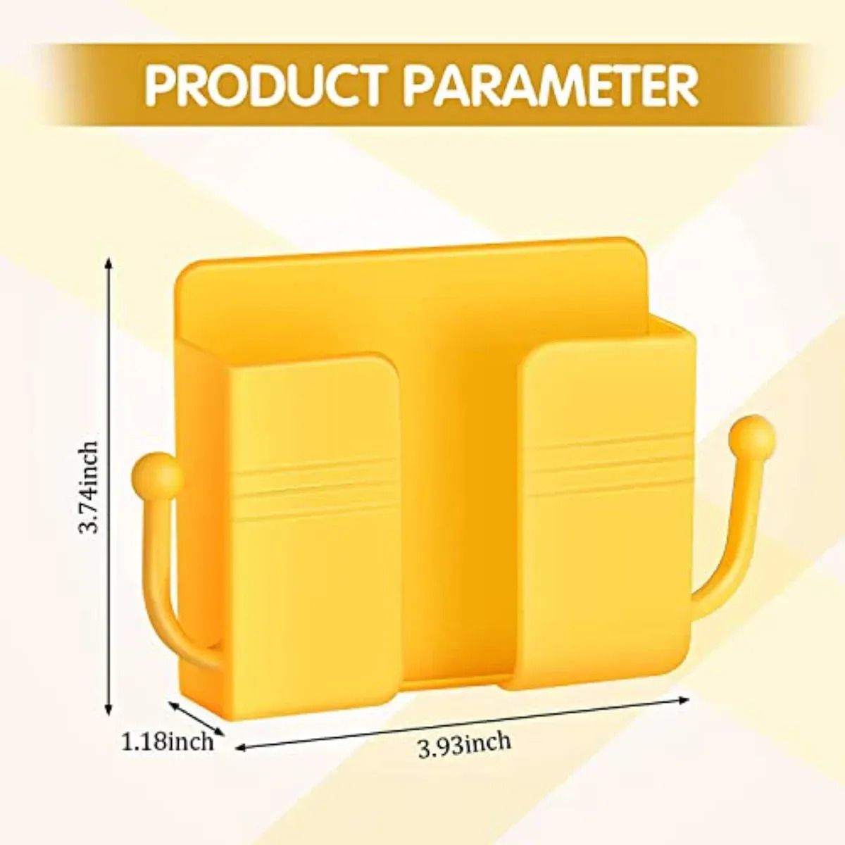 GENERICO - 4 Soporte Adhesivo De Pared Para Celular Y Accesorios- Amarillo