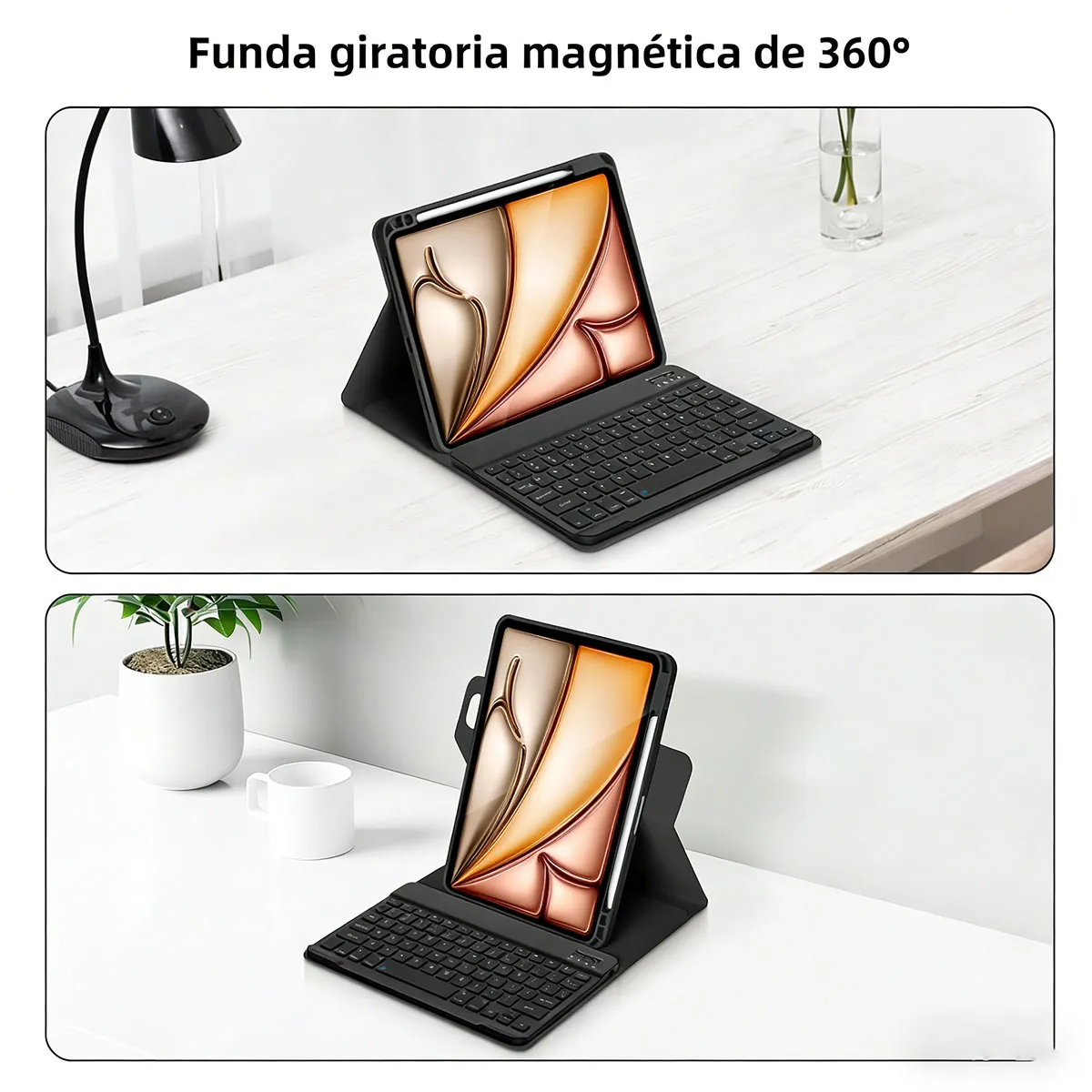 MOONCORE - Carcasa Teclado 360° Compatible Con iPad 10a11a Gen A16