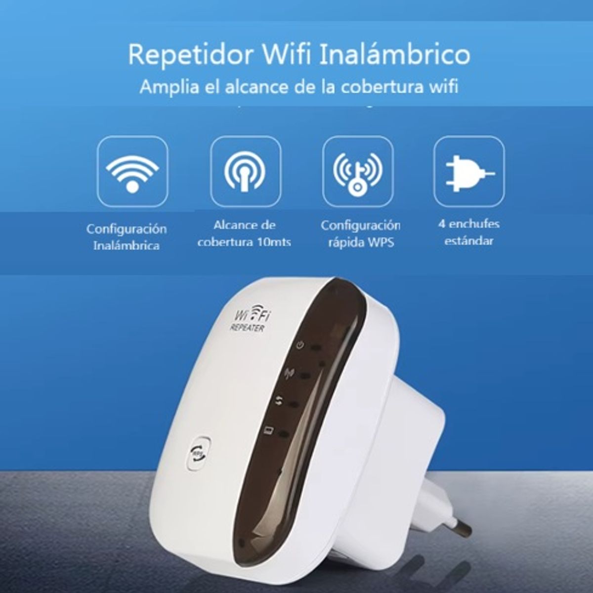 MOVI - Repetidor WIFI inalámbrico de 300Mbps, enrutador 2,4G, extensor de rango 10m, amplificador de señal Wifi.