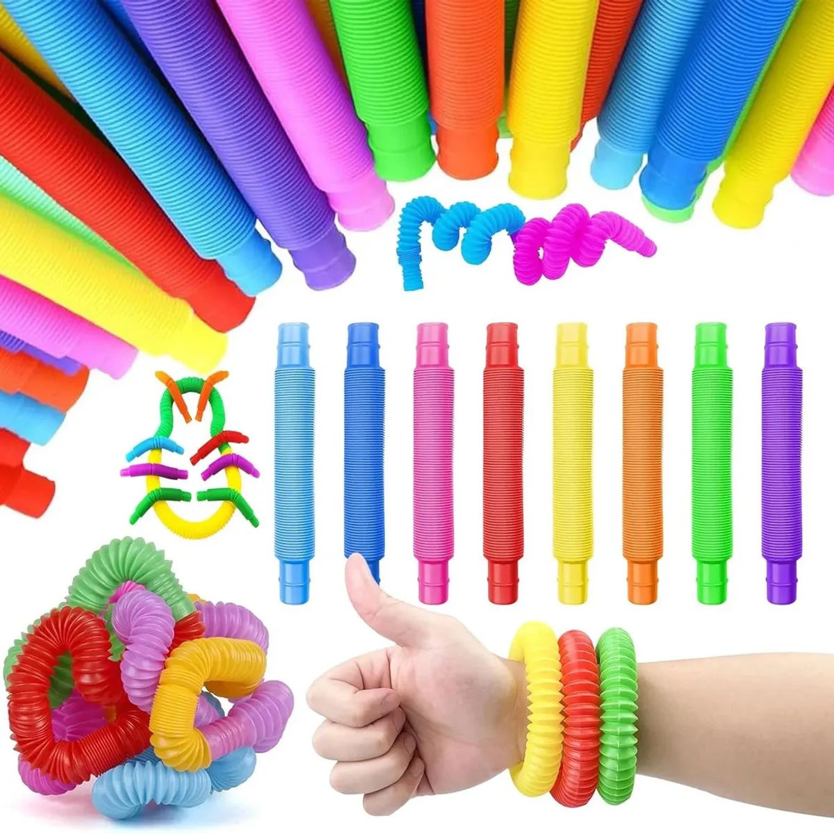 GENERICO - Pop It Tube Juguetes Antiestrés De Colores Regalo 8pcs