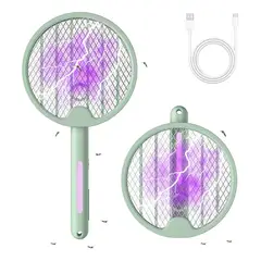 GENERICO - 2 en 1 Raqueta Plegable Antimosquitos Recargable Para Dormito