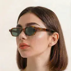 NOVY - Lentes Gafas De Sol De Acetato Retro Animal Print Polarizada