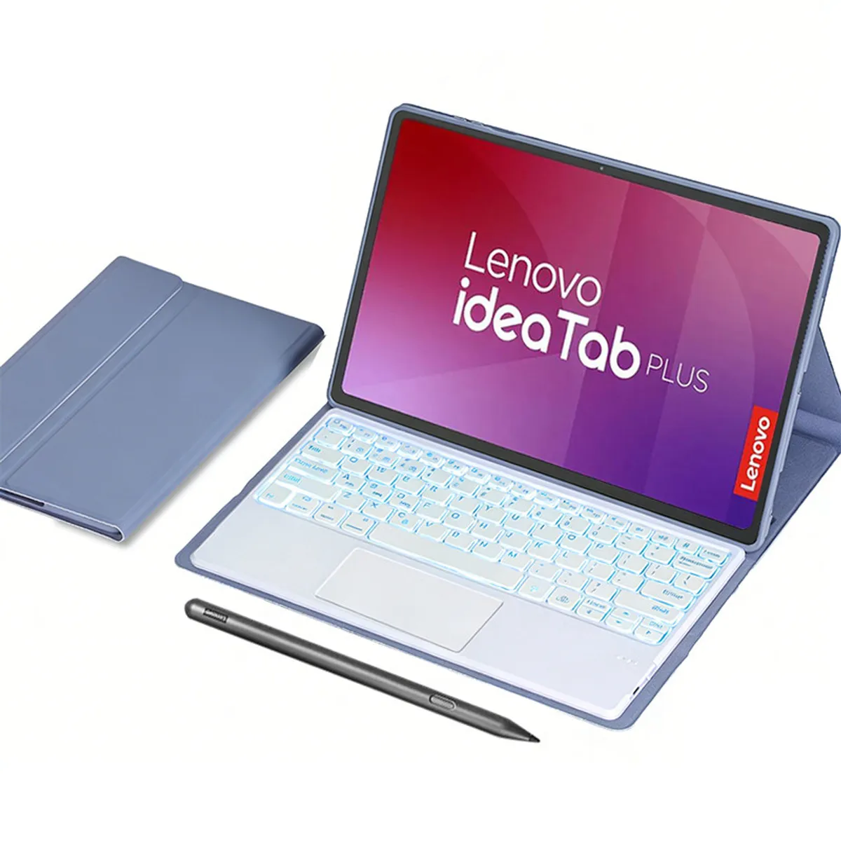 LENOVO - Tablet Lenovo Pad Plus 12 8+128  WIFI-Verde+Morado luminsos teclado+Lápiz táctil