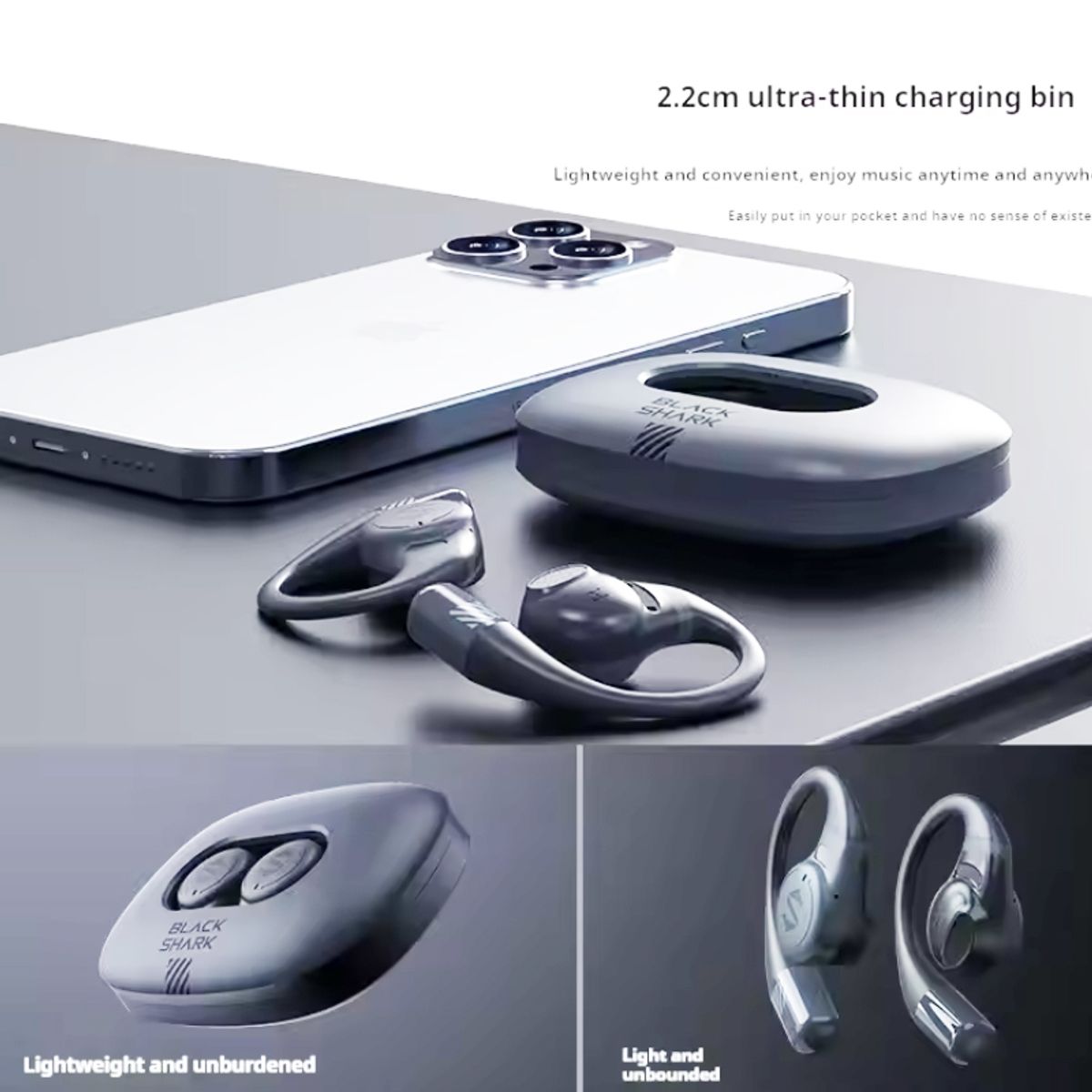 XIAOMI - Audífonos Blackshark Gaming OWS T17 Inalámbricos Bluetooth - Negro