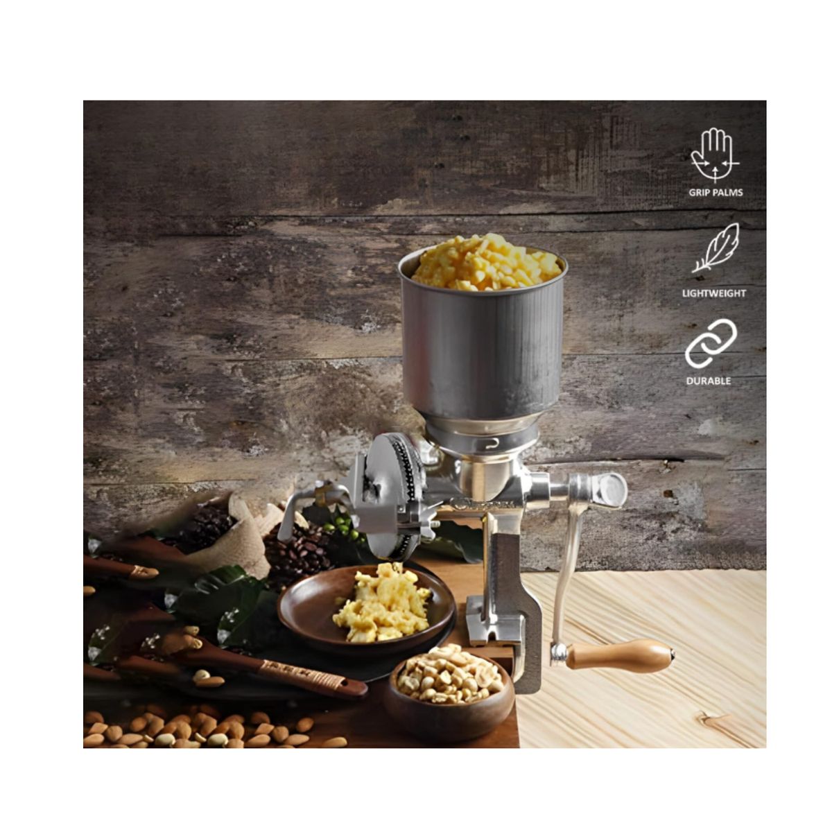 GENERICO - Molino Moledor Manual Choclo Maiz Cafe Granos Maní Cereal