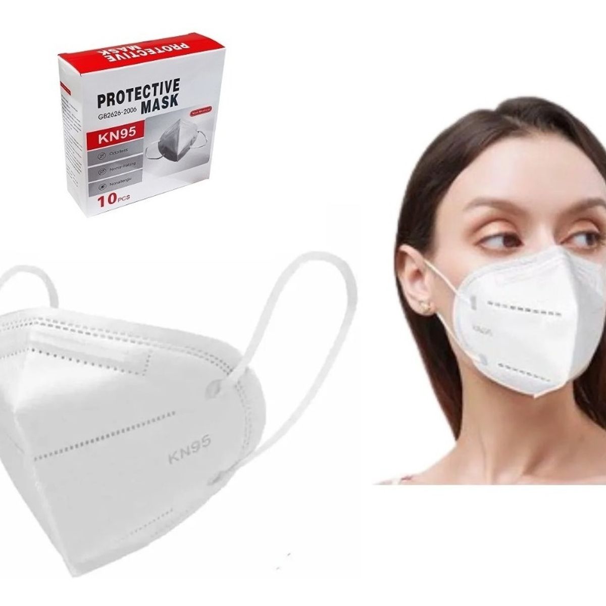 GENERICO - X50 Mascarillas Kn95 5 Pliegues Antiviral Reutilizable