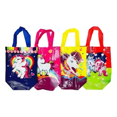 GENERICO - Pack12 Bolsa Reutilizable Unicornio D Compras Regalo 29x22cm 130020