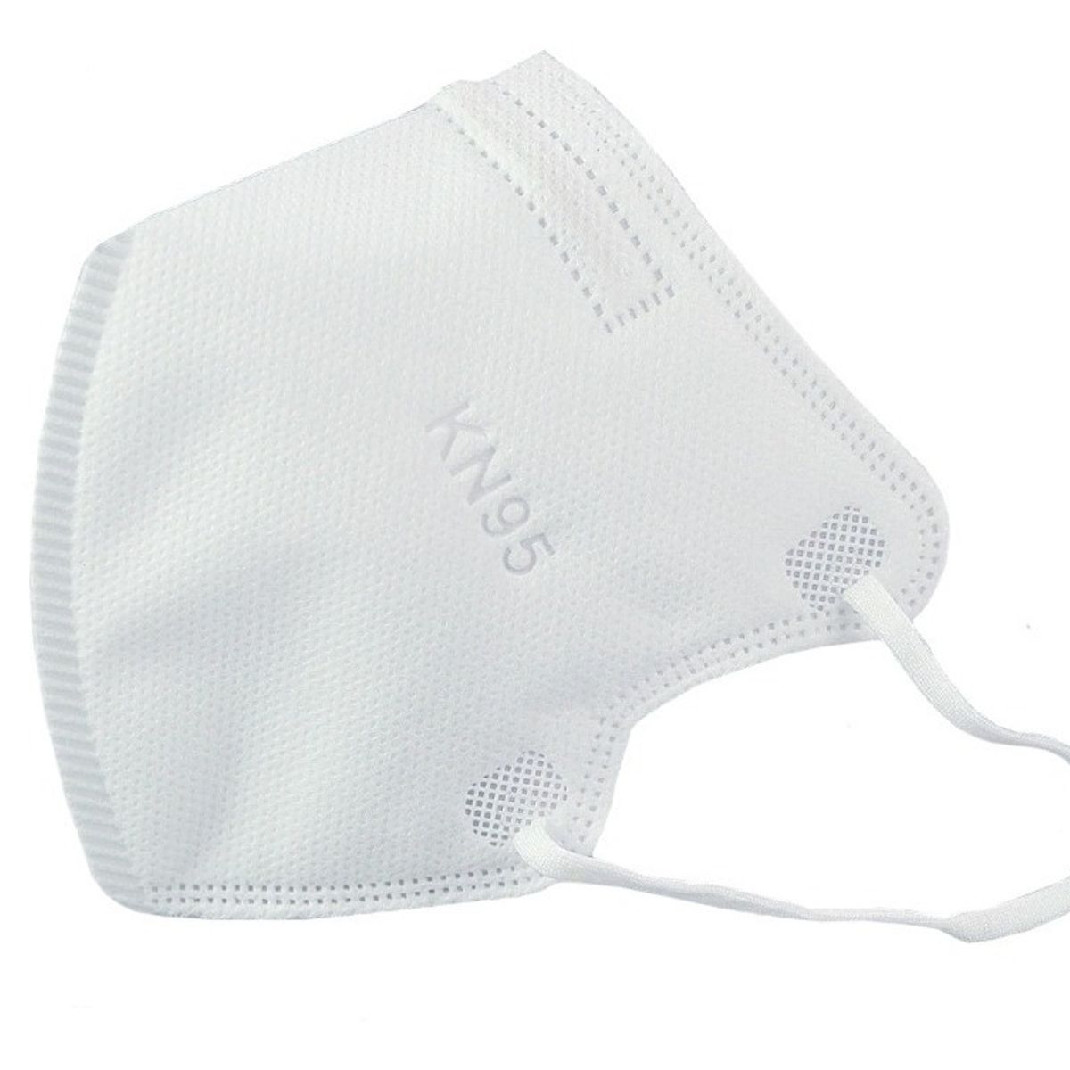 GENERICO - X50 Mascarillas Niños Kn95 5 Pliegues Antiviral Reutilizable Color Blanco-niños