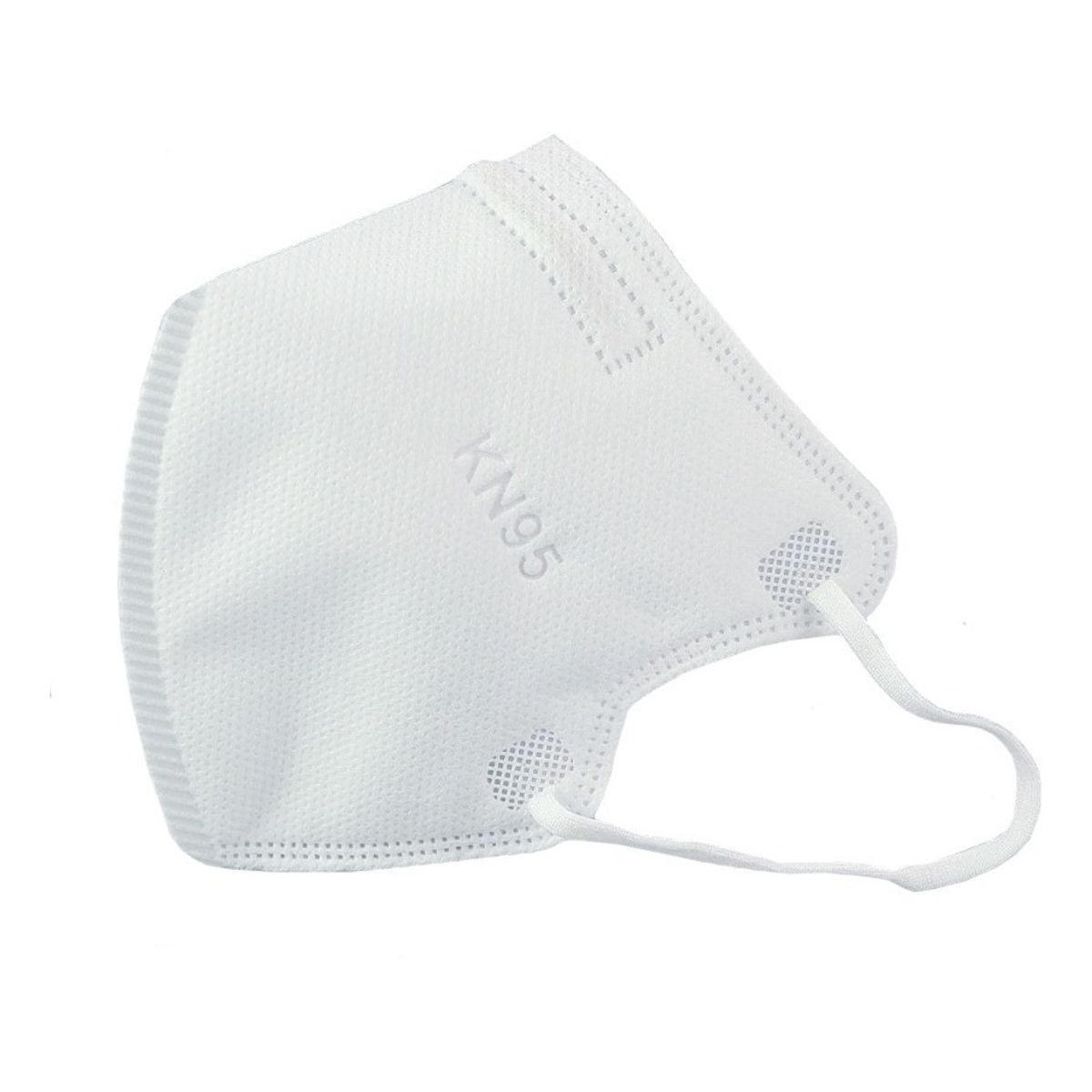 GENERICO - X50 Mascarillas Niños Kn95 5 Pliegues Antiviral Reutilizable Color Blanco-niños