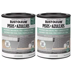 RUST-OLEUM - 2 Pack Protector para Pisos y Azulejos Base Gris Piedra 946 ml 700027