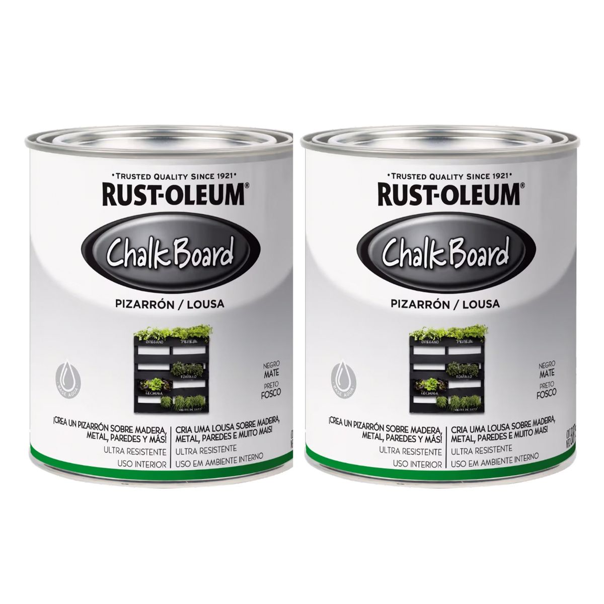 RUST-OLEUM - 2 Pack Pintura Specialty ChalkBoard Pizarrón Negro 700157