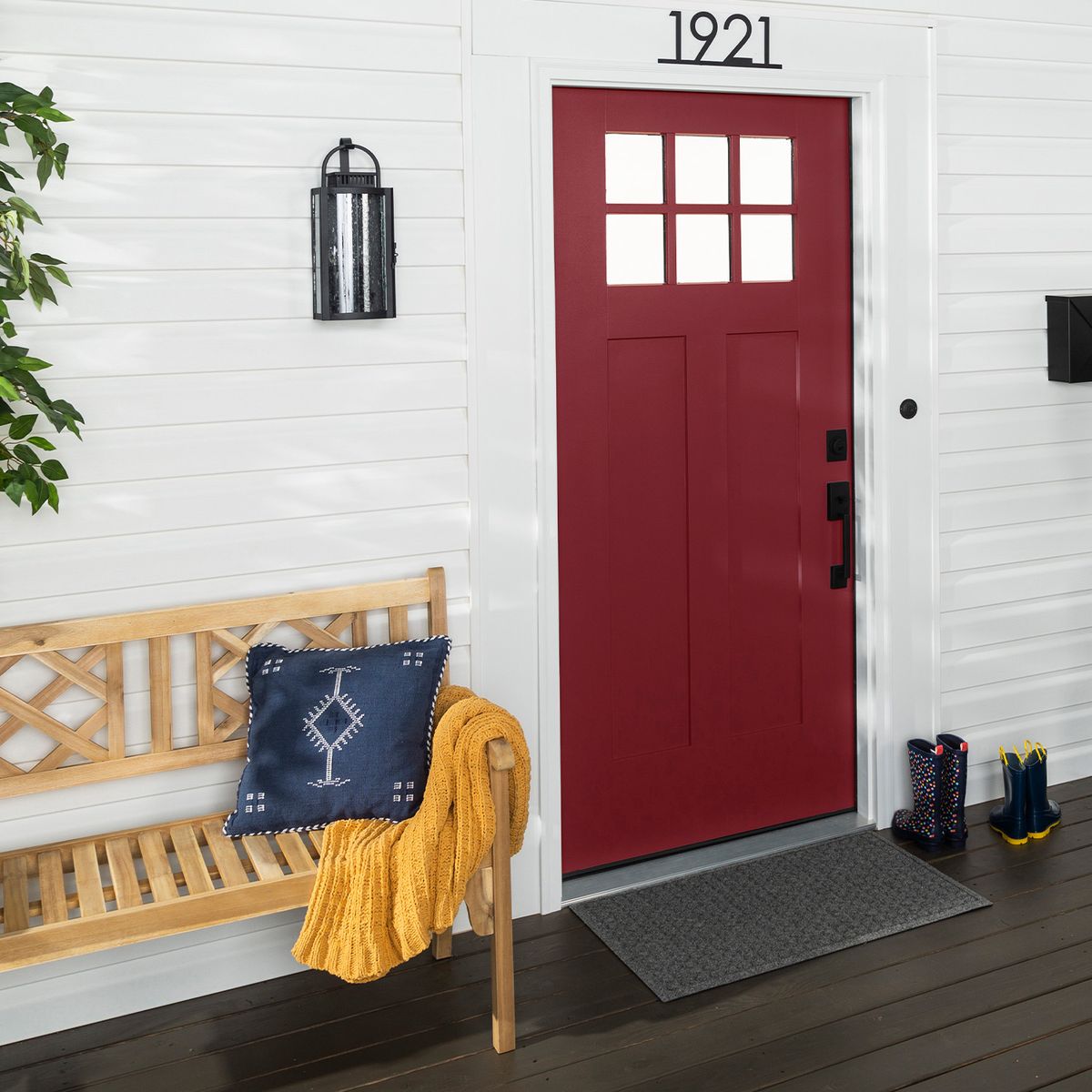 RUST-OLEUM - 2 Pack Pinturas para Puertas Interior y Exterior Negro Satinado 946 ml 700278