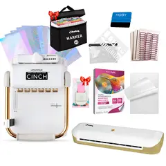 CINCH - Kit Encuadernadora Universal + Plastificadora Laminadora A4 Hoby + Insumos y regalos
