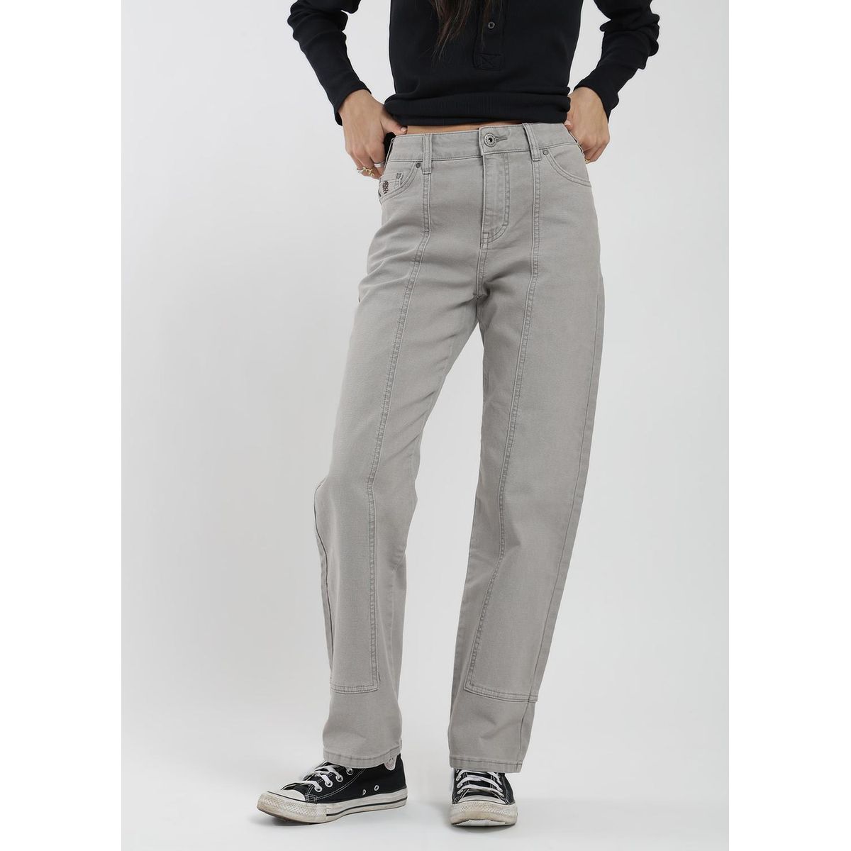 KAYA UNITE - Pantalón Recto Canvas Mujer