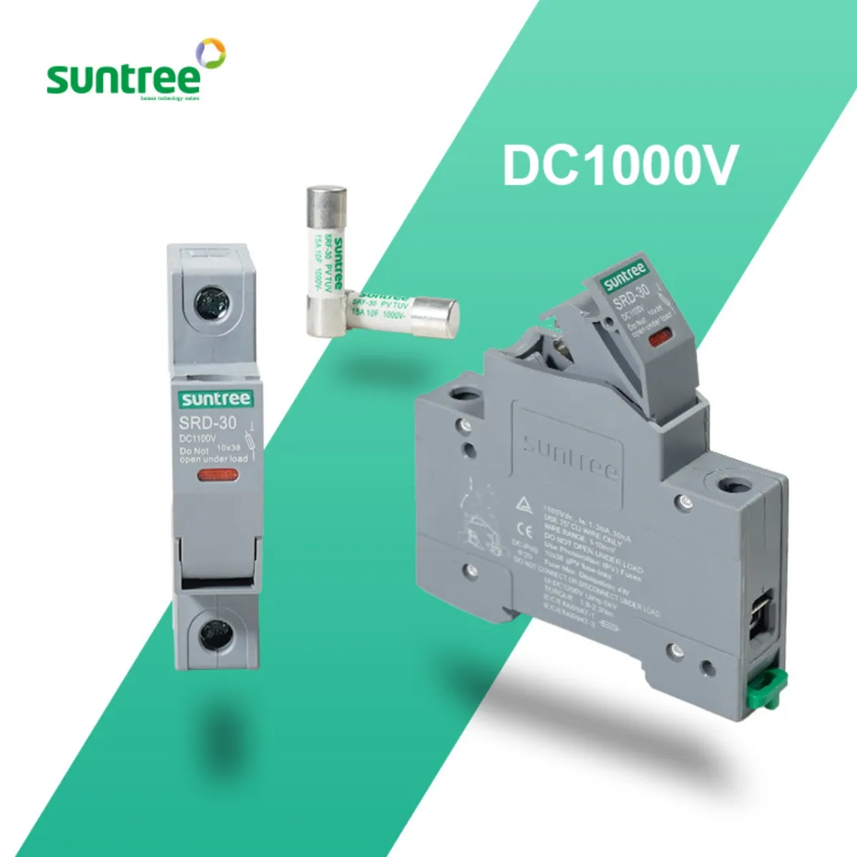 GENERICO - Portafusible Solar SRD30 Suntree para Sistemas Fotovoltaicos