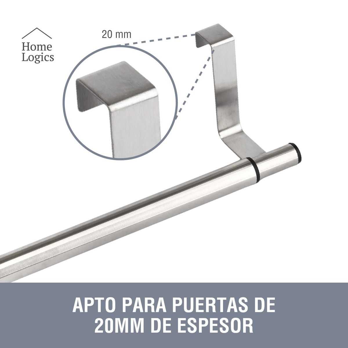 HOME LOGICS - Riel Retráctil Toalla y Más Hogar Organizador Home Logics Kiosclub