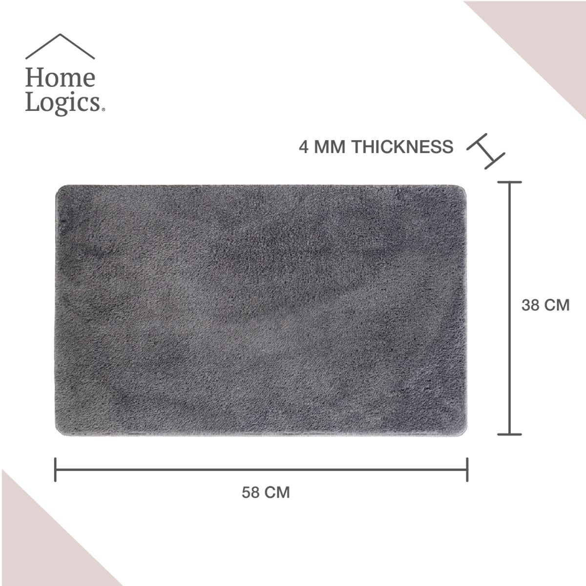 HOME LOGICS - Alfombra Baño Antideslizante Fur Surface Home Logics