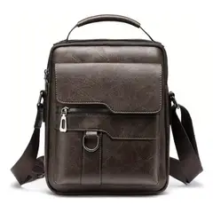 GENERICO - Mochila Bolso Bandolera Urbana Eco Cuero Hombre 2l