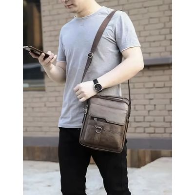 Imagen 2 del producto Mochila Bolso Bandolera Urbana Eco Cuero Hombre 2l