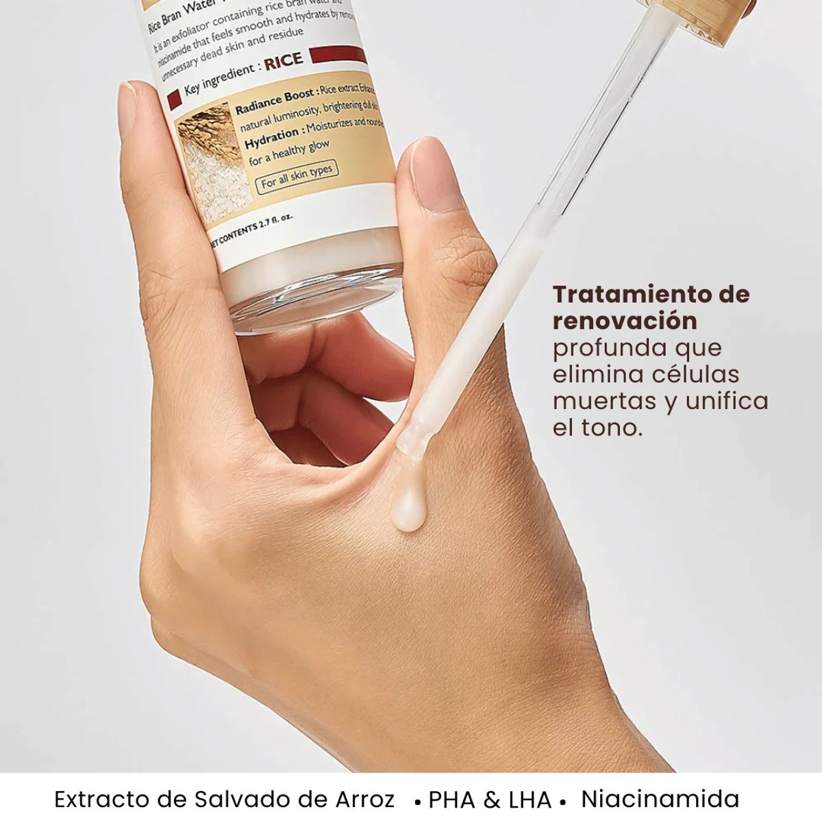DR MELAXIN - Ampolla peeling exfoliante suave de salvado de arroz-80ml