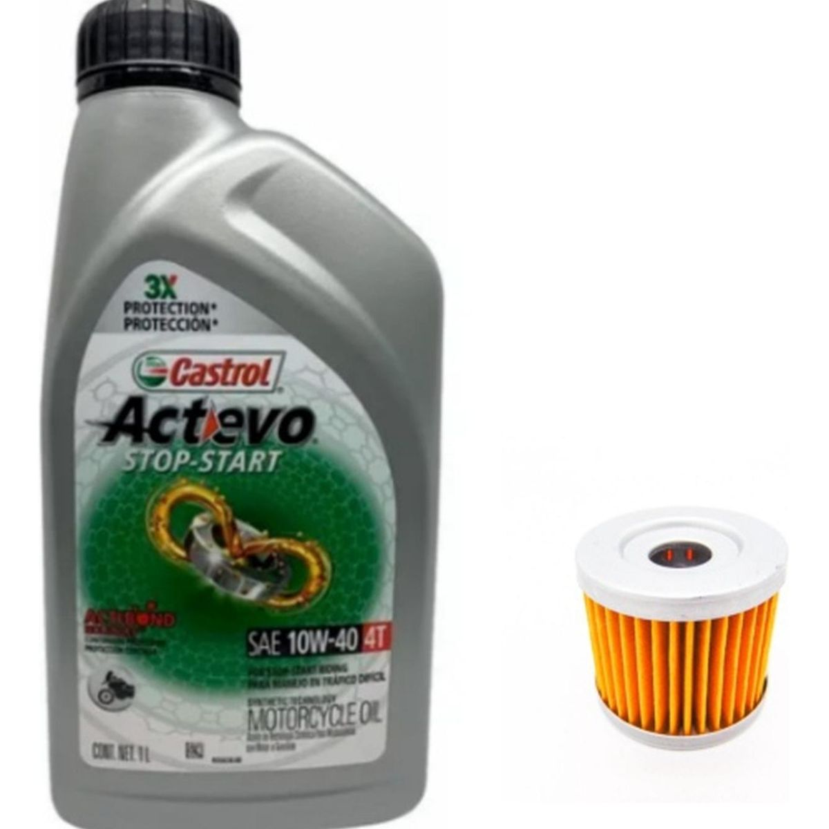 CASTROL - Kit De Mantencion Yamaha R15 V2 - V3  Aceite + Filtro Japón