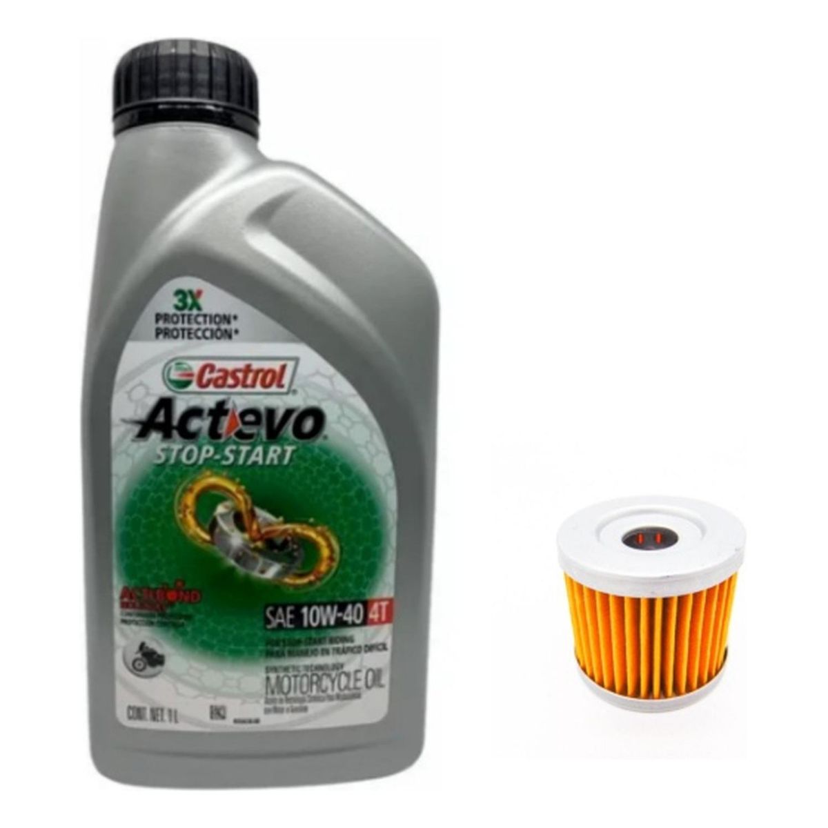 CASTROL - Kit De Mantencion Yamaha R15 V2 - V3  Aceite + Filtro Japón