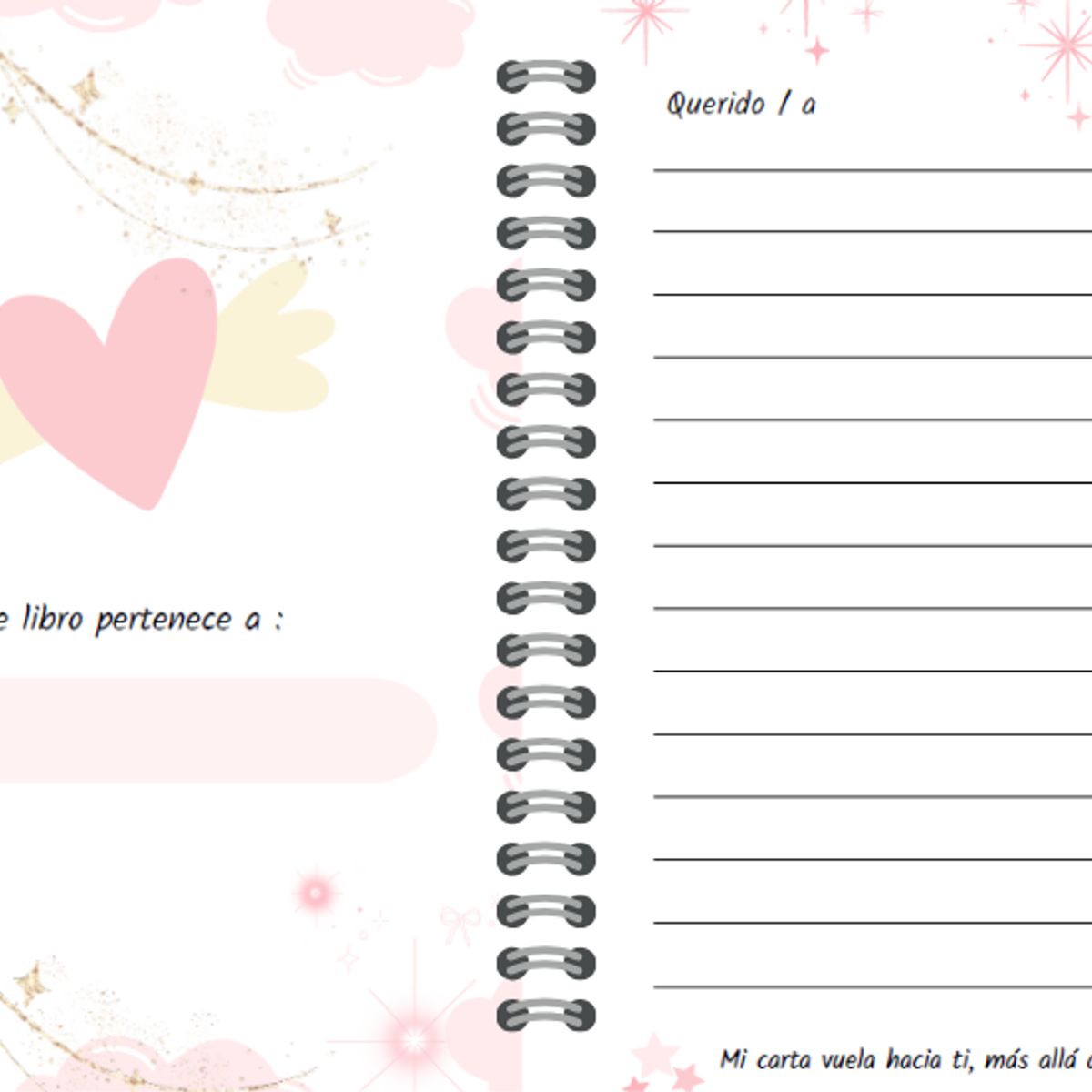 ELAB PROPIA - Cartas al cielo, diseño Pink