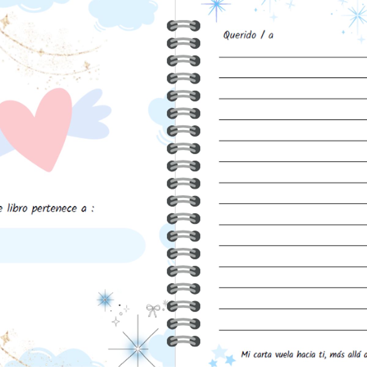 ELAB PROPIA - Cartas al cielo, diseño Blue