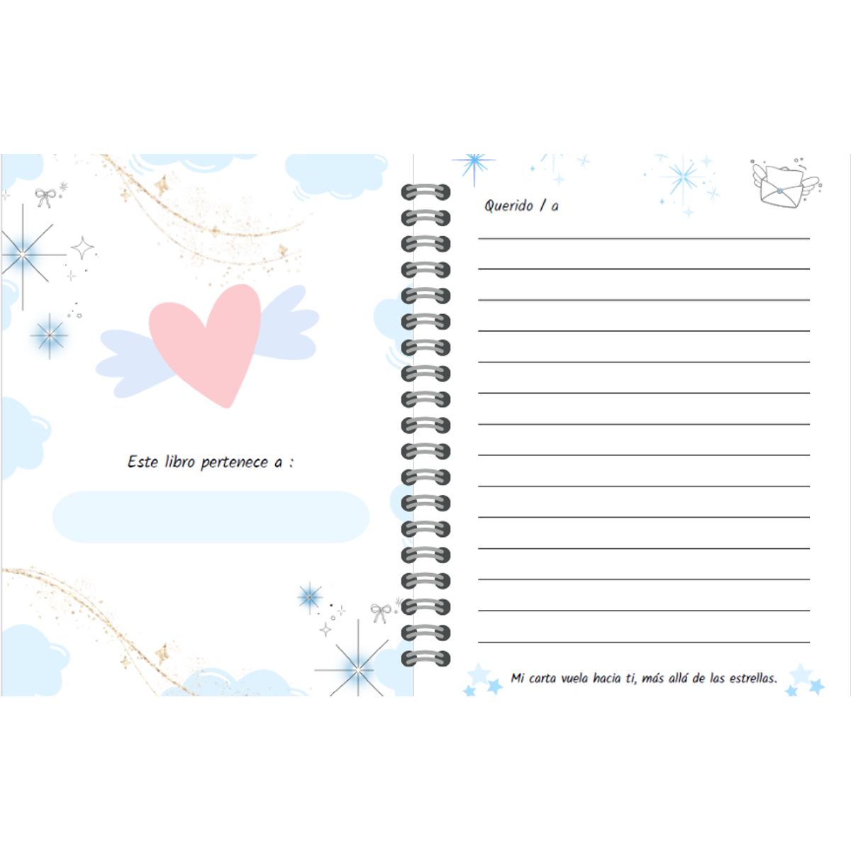 ELAB PROPIA - Cartas al cielo, diseño Blue