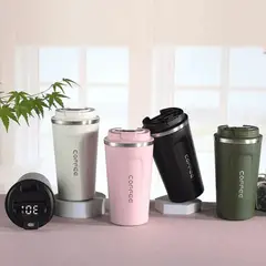 MOVI - Vaso Térmico de Acero Inox con Pantalla Led y Control de Temperatura para Mujer - Frío y Caliente