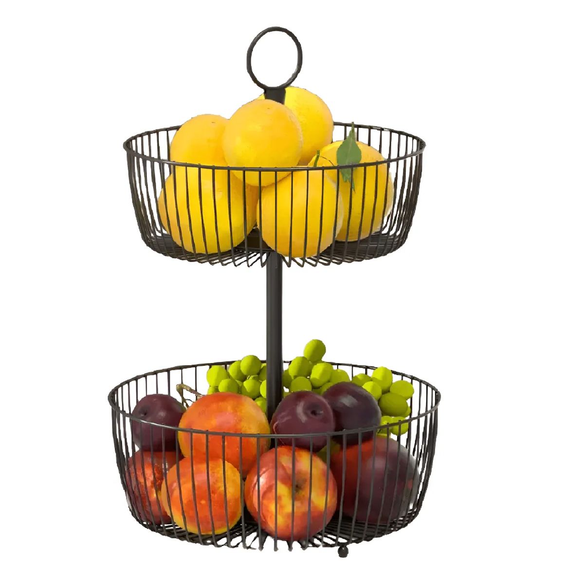 HOME LOGICS - Frutero De Mesa Canasto Para Frutas Cocina Hogar 2 Niveles Kiosclub