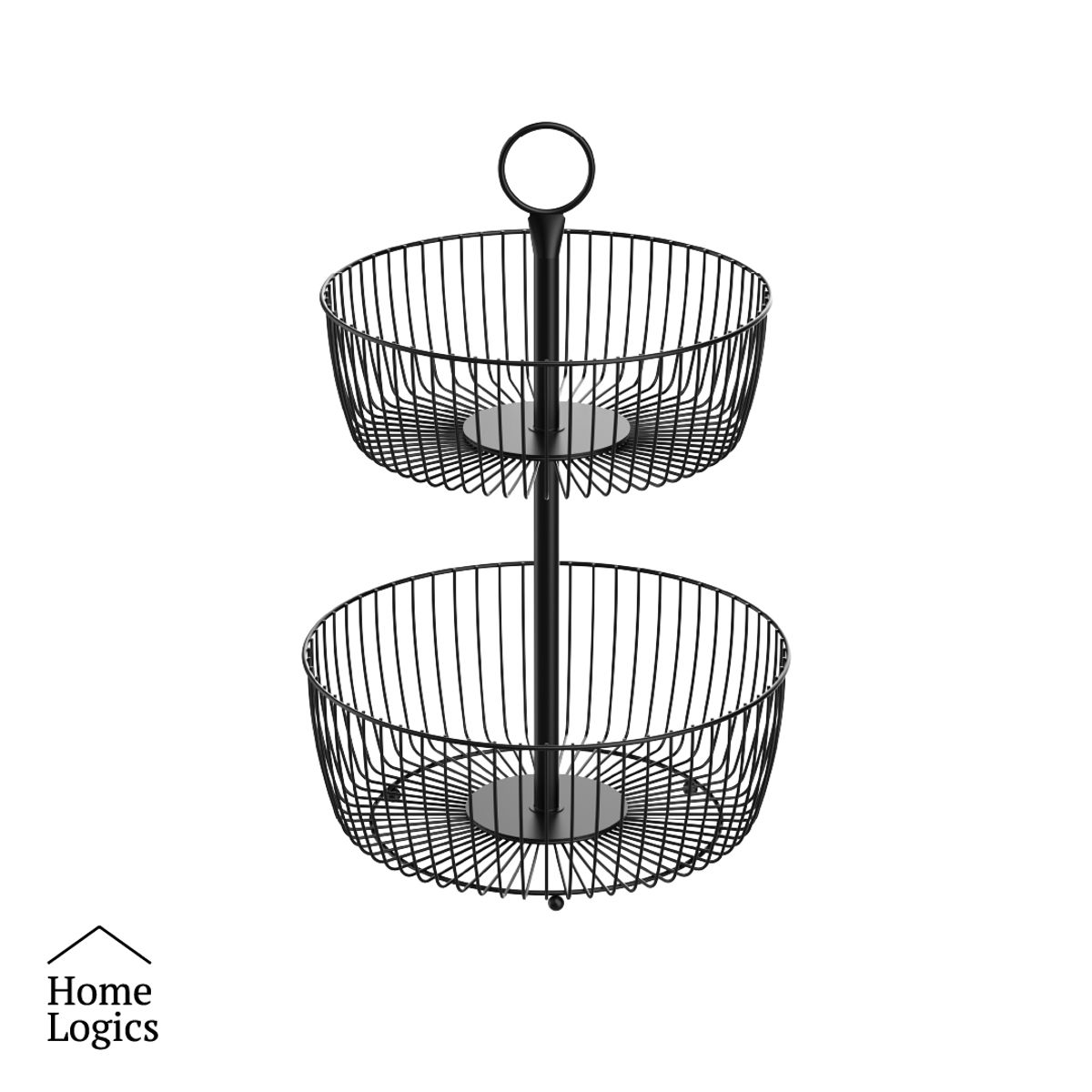 HOME LOGICS - Frutero De Mesa Canasto Para Frutas Cocina Hogar 2 Niveles Kiosclub