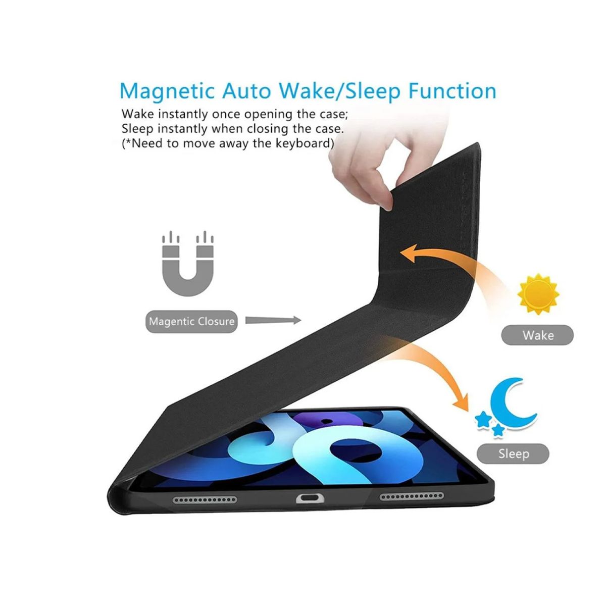 GENERICO - Funda Con Teclado Español Touchpad Para iPad Air 11 M4 2026 Negro