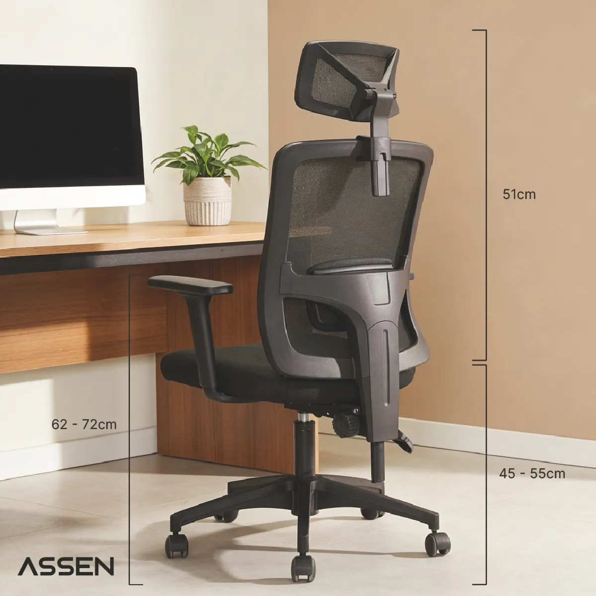 ASSEN - Silla Escritorio Ajustable Ergonomica Studio Executive Assen